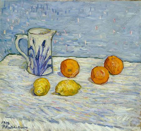 Wikioo.org – La Enciclopedia de las Bellas Artes - Pintura, Obras de arte de Pyotr Konchalovsky - naranjas