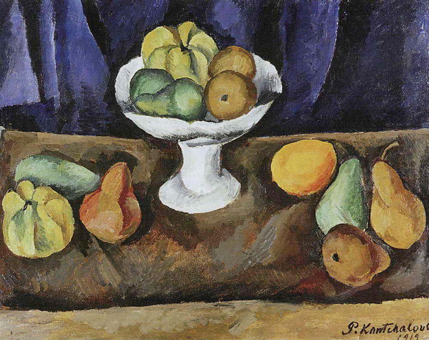 Wikioo.org – La Enciclopedia de las Bellas Artes - Pintura, Obras de arte de Pyotr Konchalovsky - Pieza de fruta