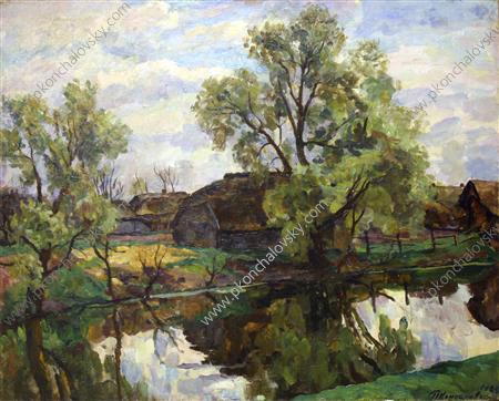 Wikioo.org - The Encyclopedia of Fine Arts - Painting, Artwork by Pyotr Konchalovsky - Pond