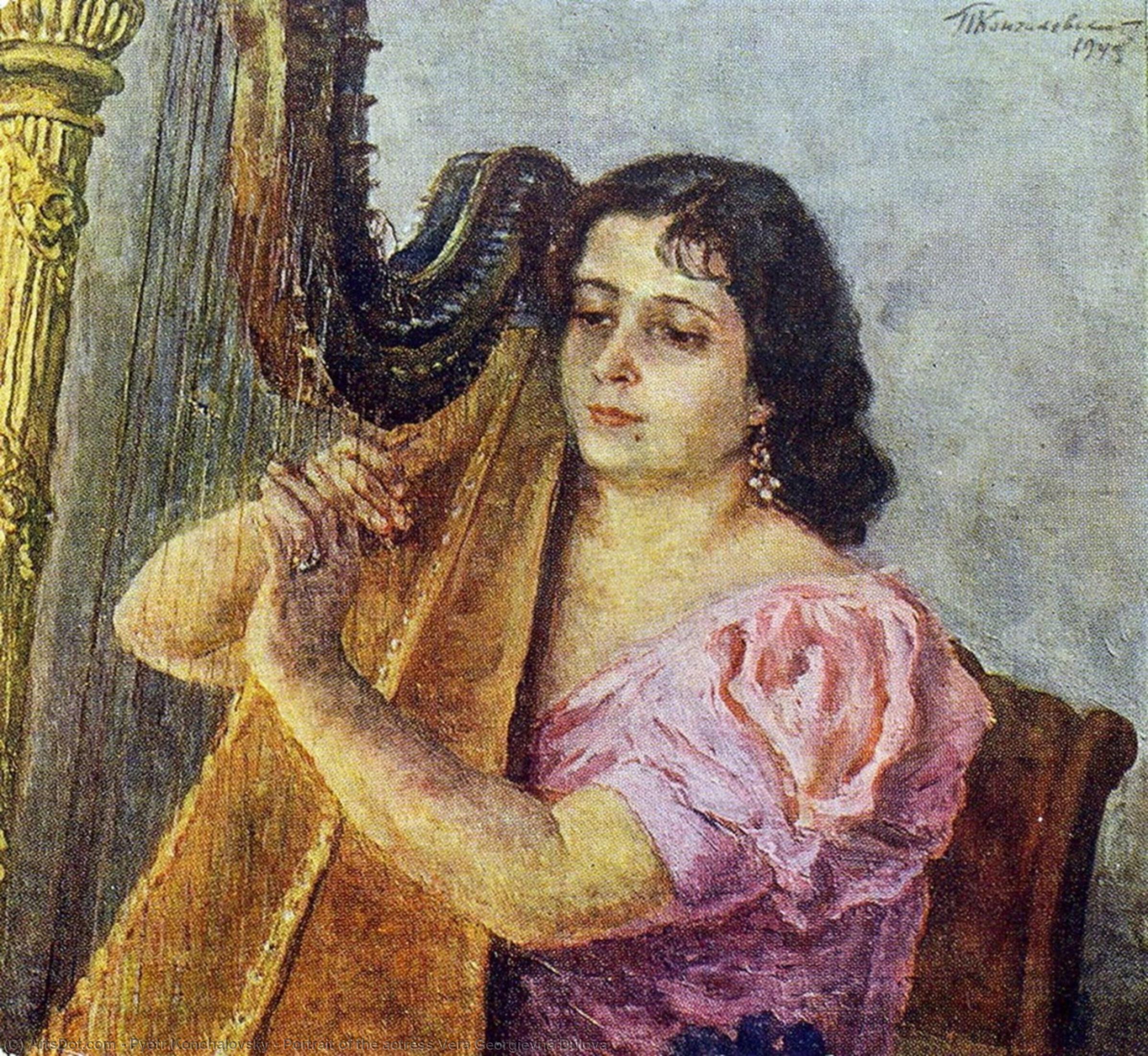 WikiOO.org - Enciclopédia das Belas Artes - Pintura, Arte por Pyotr Konchalovsky - Portrait of the actress Vera Georgievna Dulova