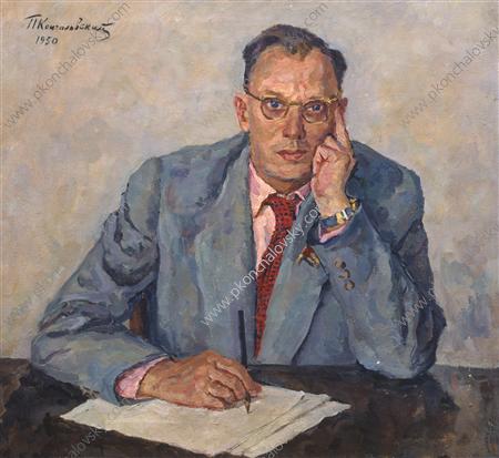 Wikioo.org - The Encyclopedia of Fine Arts - Painting, Artwork by Pyotr Konchalovsky - Portrait of Peter Andreievich Pavlenko