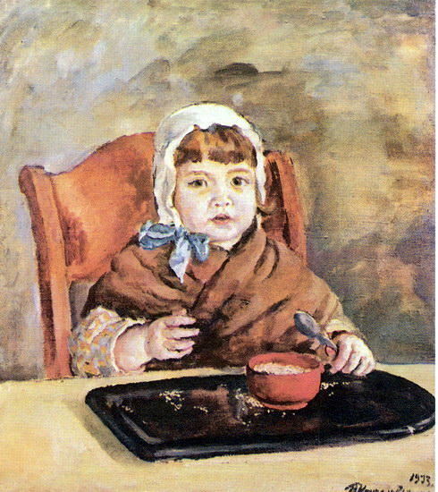 Wikioo.org - The Encyclopedia of Fine Arts - Painting, Artwork by Pyotr Konchalovsky - Katya with grains
