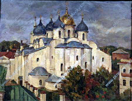 Wikioo.org – L'Enciclopedia delle Belle Arti - Pittura, Opere di Pyotr Konchalovsky - Novgorod. Sophia.