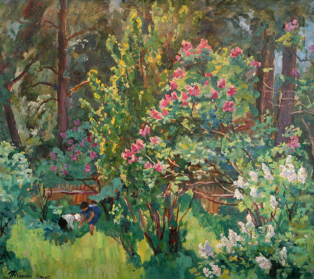 Wikioo.org - The Encyclopedia of Fine Arts - Painting, Artwork by Pyotr Konchalovsky - Children in the Park