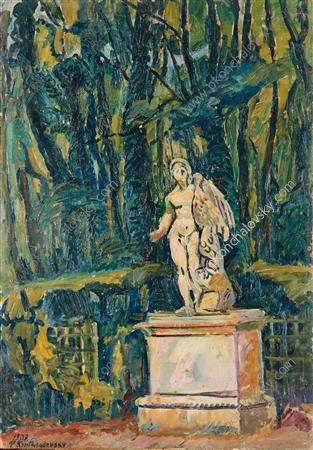 Wikioo.org - The Encyclopedia of Fine Arts - Painting, Artwork by Pyotr Konchalovsky - Versailles. Statue.