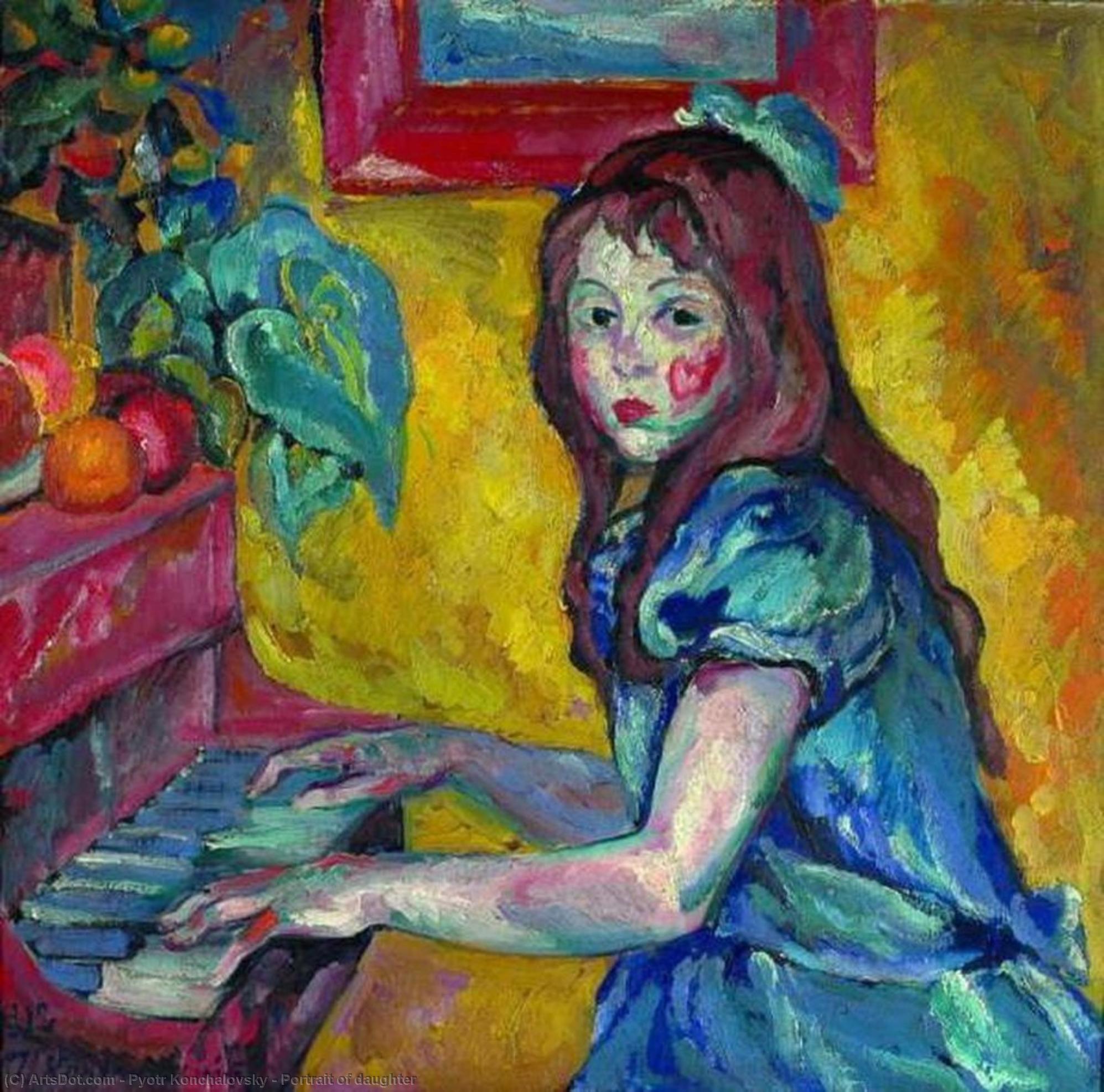 Wikioo.org - The Encyclopedia of Fine Arts - Painting, Artwork by Pyotr Konchalovsky - Portrait of daughter