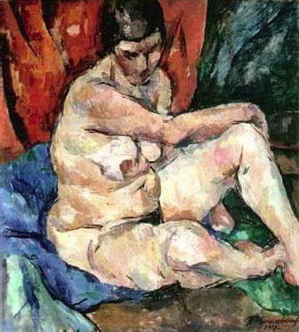 Wikioo.org - The Encyclopedia of Fine Arts - Painting, Artwork by Pyotr Konchalovsky - Seated Nude