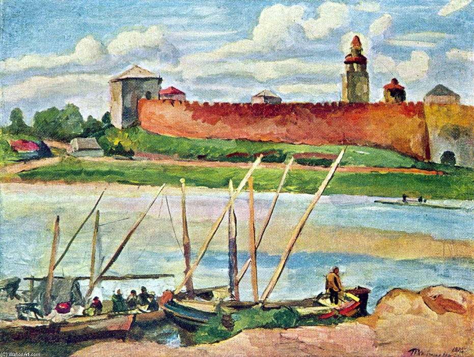 WikiOO.org - אנציקלופדיה לאמנויות יפות - ציור, יצירות אמנות Pyotr Konchalovsky - Novgorod Kremlin (Detinets)