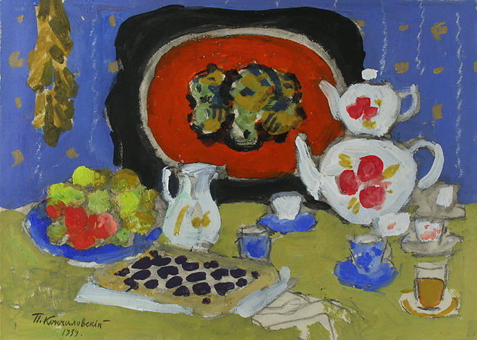 Wikioo.org - The Encyclopedia of Fine Arts - Painting, Artwork by Pyotr Konchalovsky - Tea time