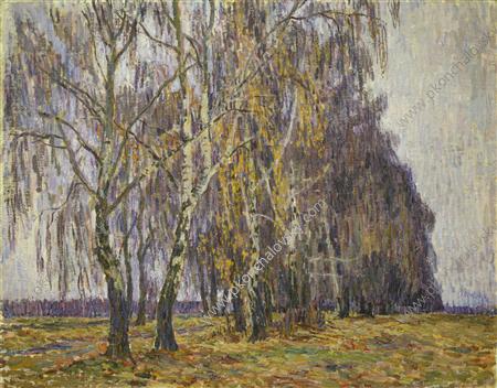 WikiOO.org - Encyclopedia of Fine Arts - Målning, konstverk Pyotr Konchalovsky - Belkino. Birches.