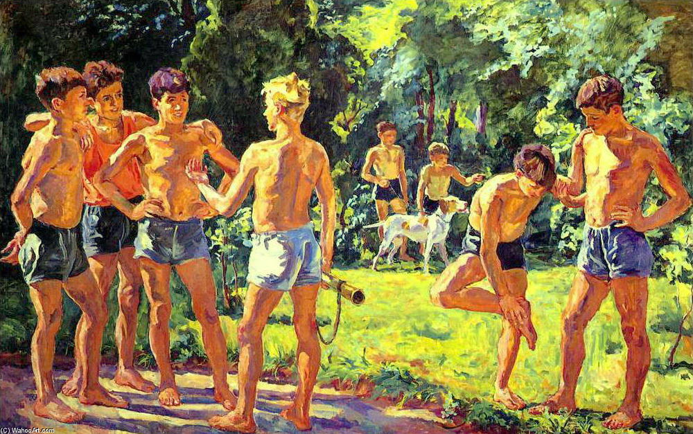 Wikioo.org - The Encyclopedia of Fine Arts - Painting, Artwork by Pyotr Konchalovsky - At summer
