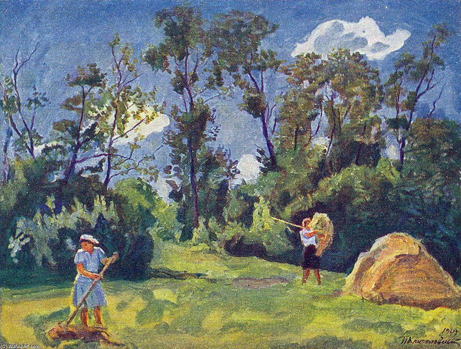 WikiOO.org - 百科事典 - 絵画、アートワーク Pyotr Konchalovsky - Haymaking