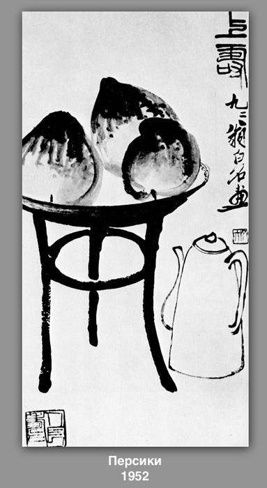 Wikioo.org – La Enciclopedia de las Bellas Artes - Pintura, Obras de arte de Qi Baishi - Duraznos