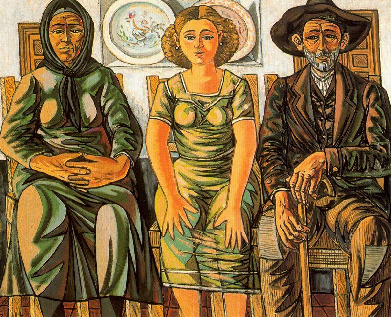 WikiOO.org - Güzel Sanatlar Ansiklopedisi - Resim, Resimler Rafael Zabaleta Fuentes - Peasant family