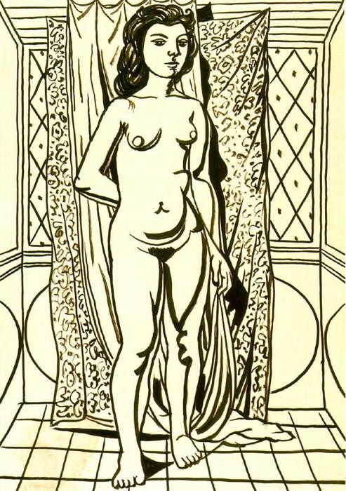 WikiOO.org - Encyclopedia of Fine Arts - Maleri, Artwork Rafael Zabaleta Fuentes - Female nude