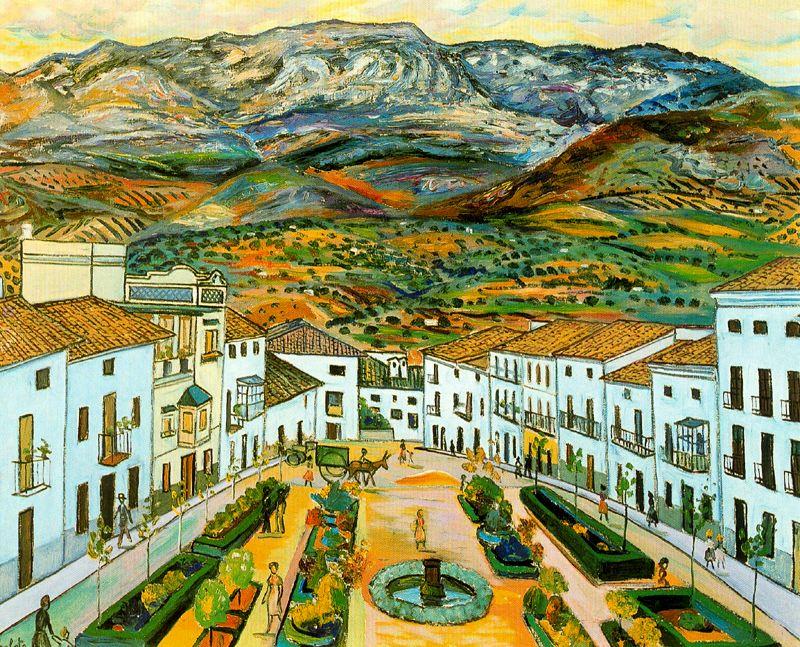 Wikioo.org - The Encyclopedia of Fine Arts - Painting, Artwork by Rafael Zabaleta Fuentes - Museum garden