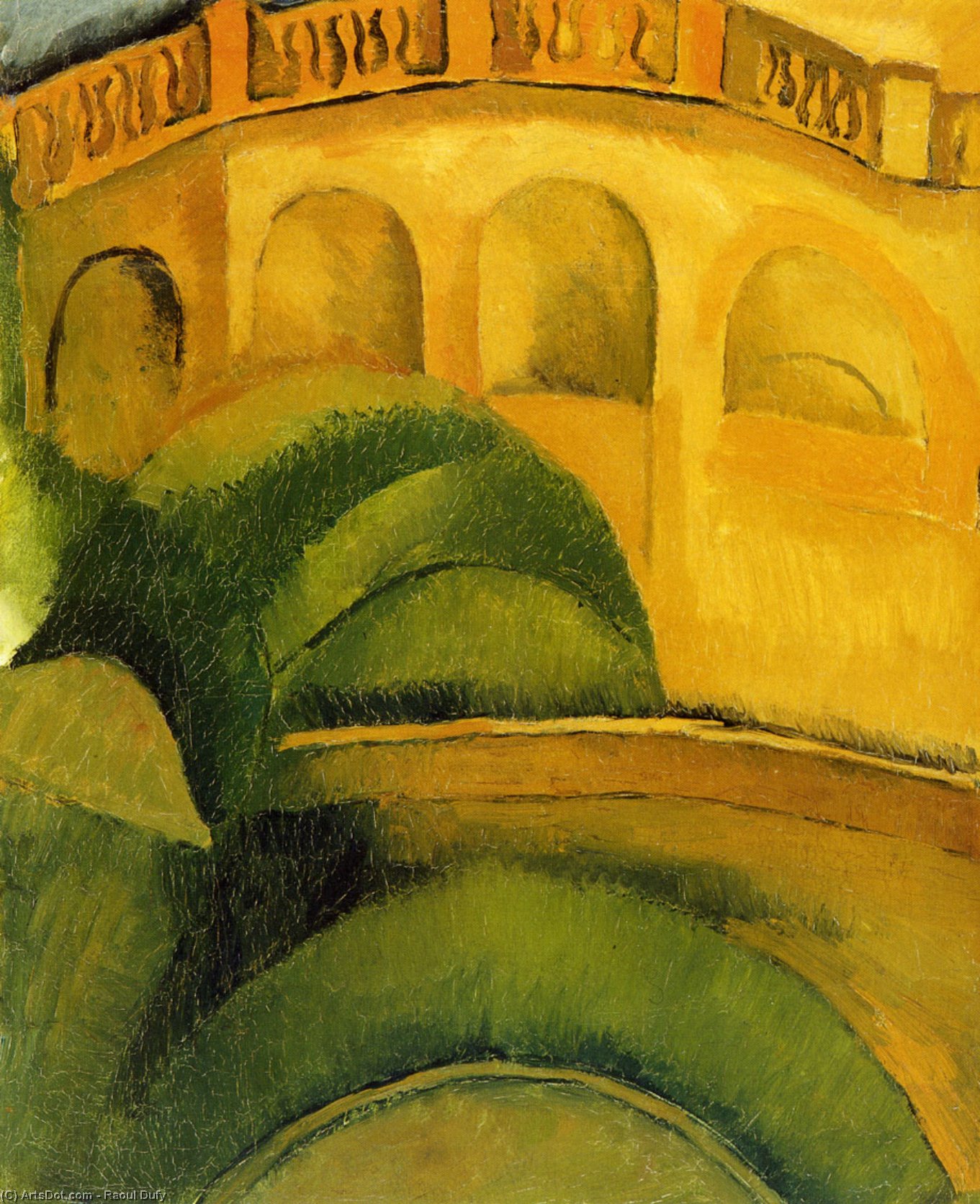 WikiOO.org - Enciclopedia of Fine Arts - Pictura, lucrări de artă Raoul Dufy - Arcades at L'Estaque
