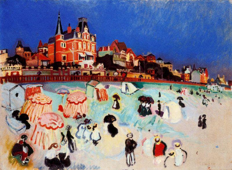 Wikioo.org - The Encyclopedia of Fine Arts - Painting, Artwork by Raoul Dufy - The Beach of Sainte-Adresse