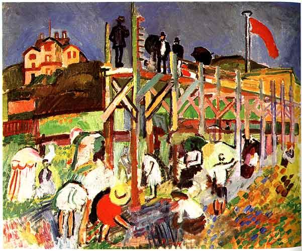 Wikioo.org - The Encyclopedia of Fine Arts - Painting, Artwork by Raoul Dufy - The Jetty at Sainte-Adresse