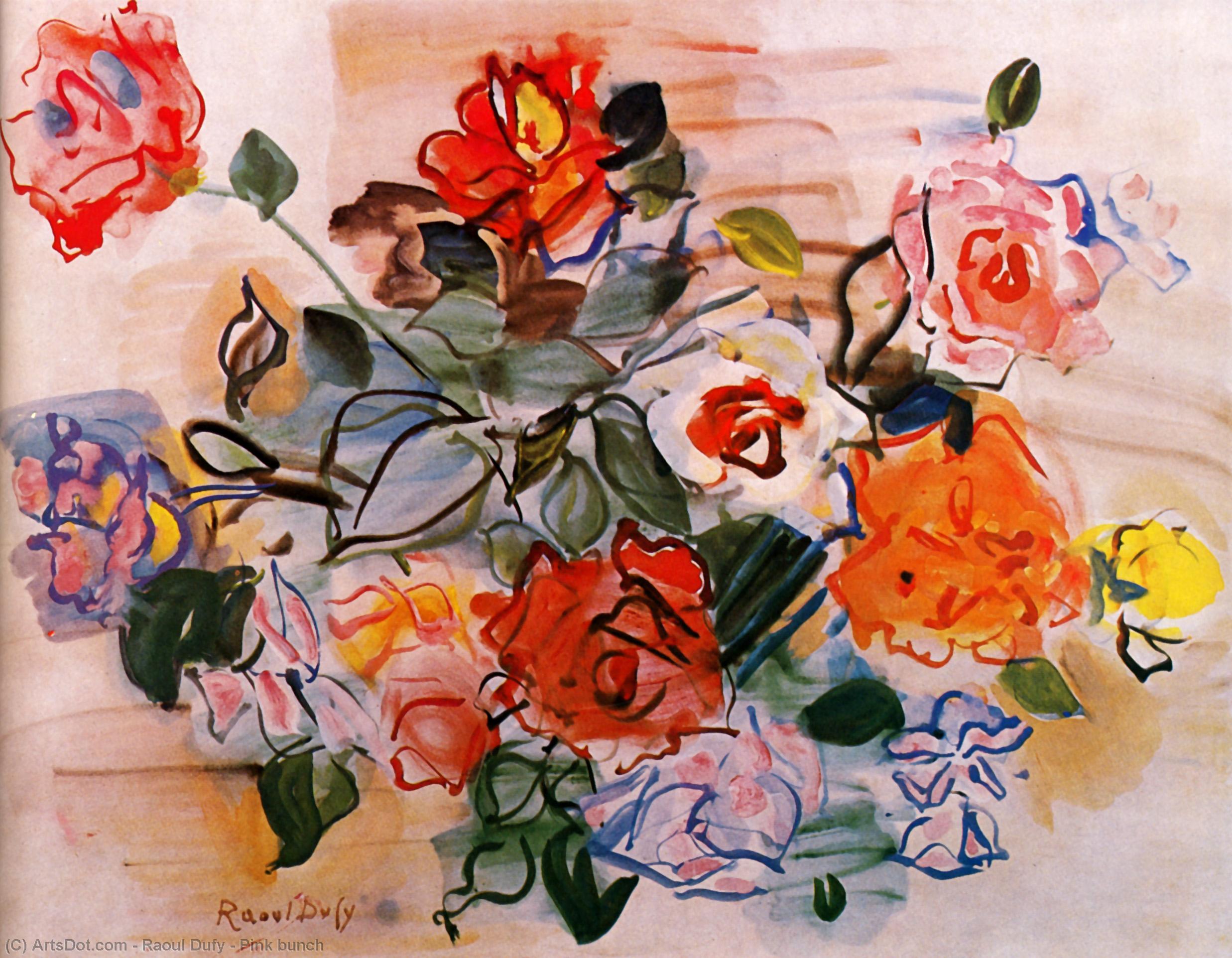 WikiOO.org - Encyclopedia of Fine Arts - Lukisan, Artwork Raoul Dufy - Pink bunch