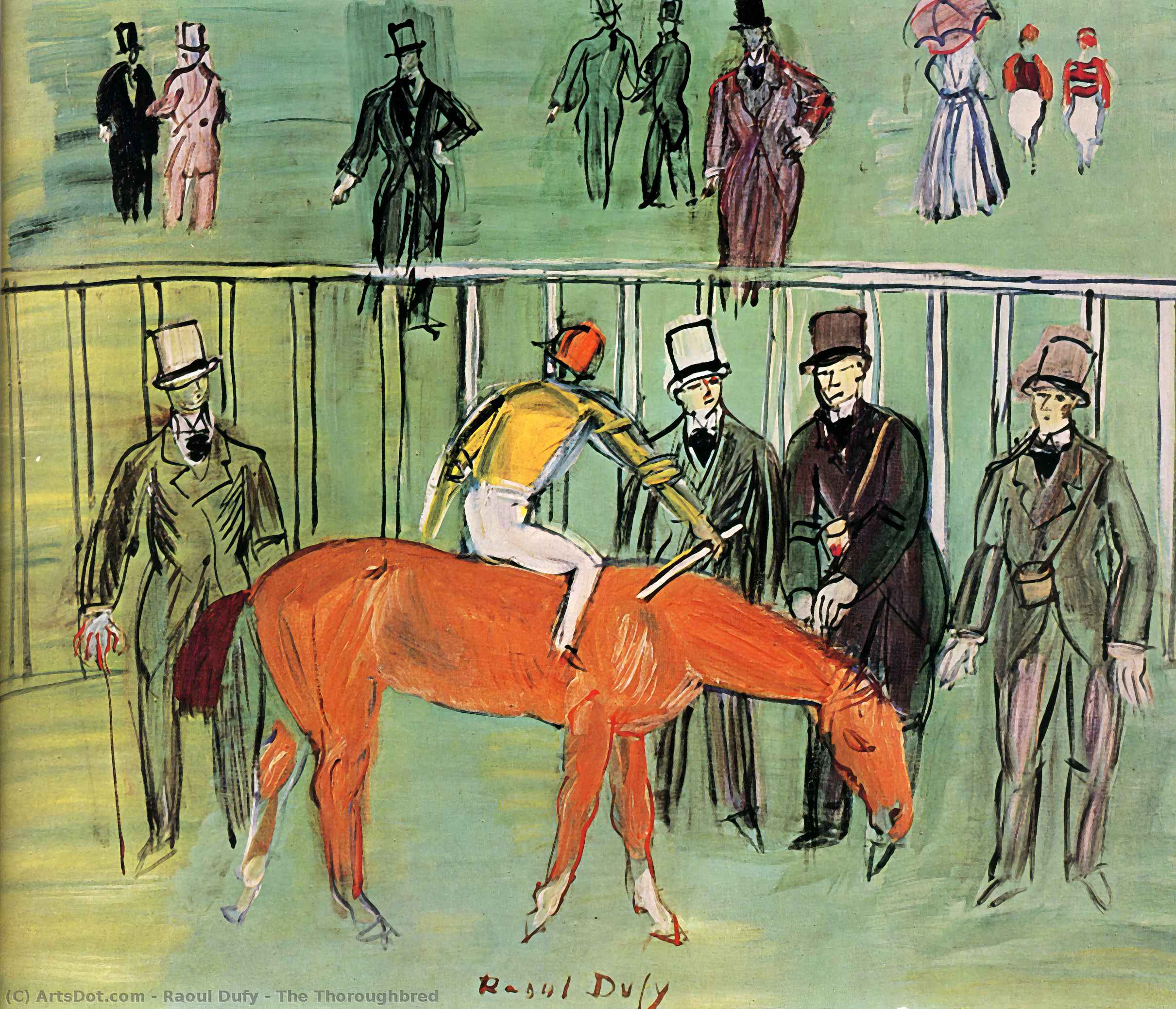 Wikioo.org – L'Encyclopédie des Beaux Arts - Peinture, Oeuvre de Raoul Dufy - le pur-sang