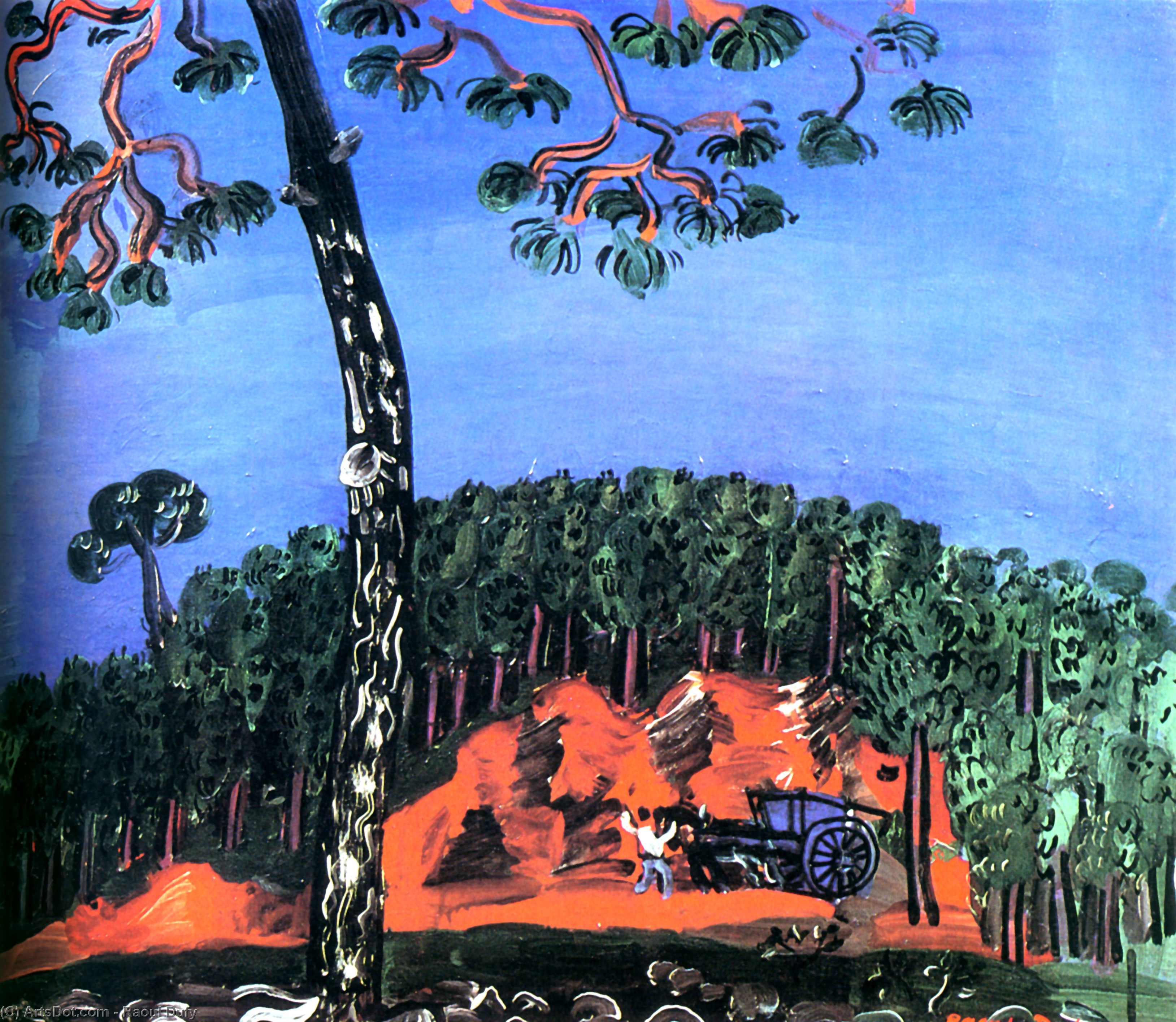 Wikioo.org - The Encyclopedia of Fine Arts - Painting, Artwork by Raoul Dufy - Landscape of Esterel