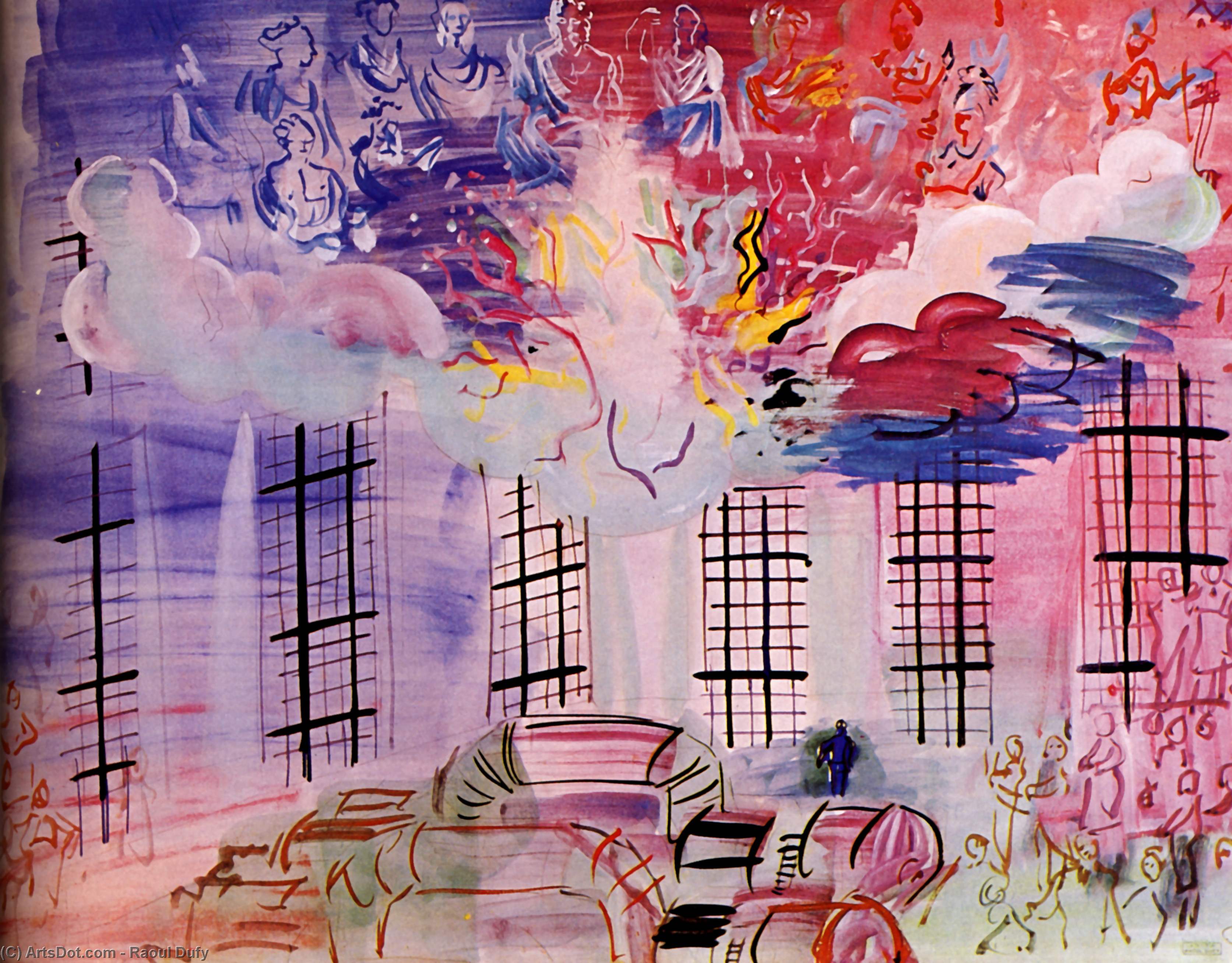 Wikoo.org - موسوعة الفنون الجميلة - اللوحة، العمل الفني Raoul Dufy - Electricity