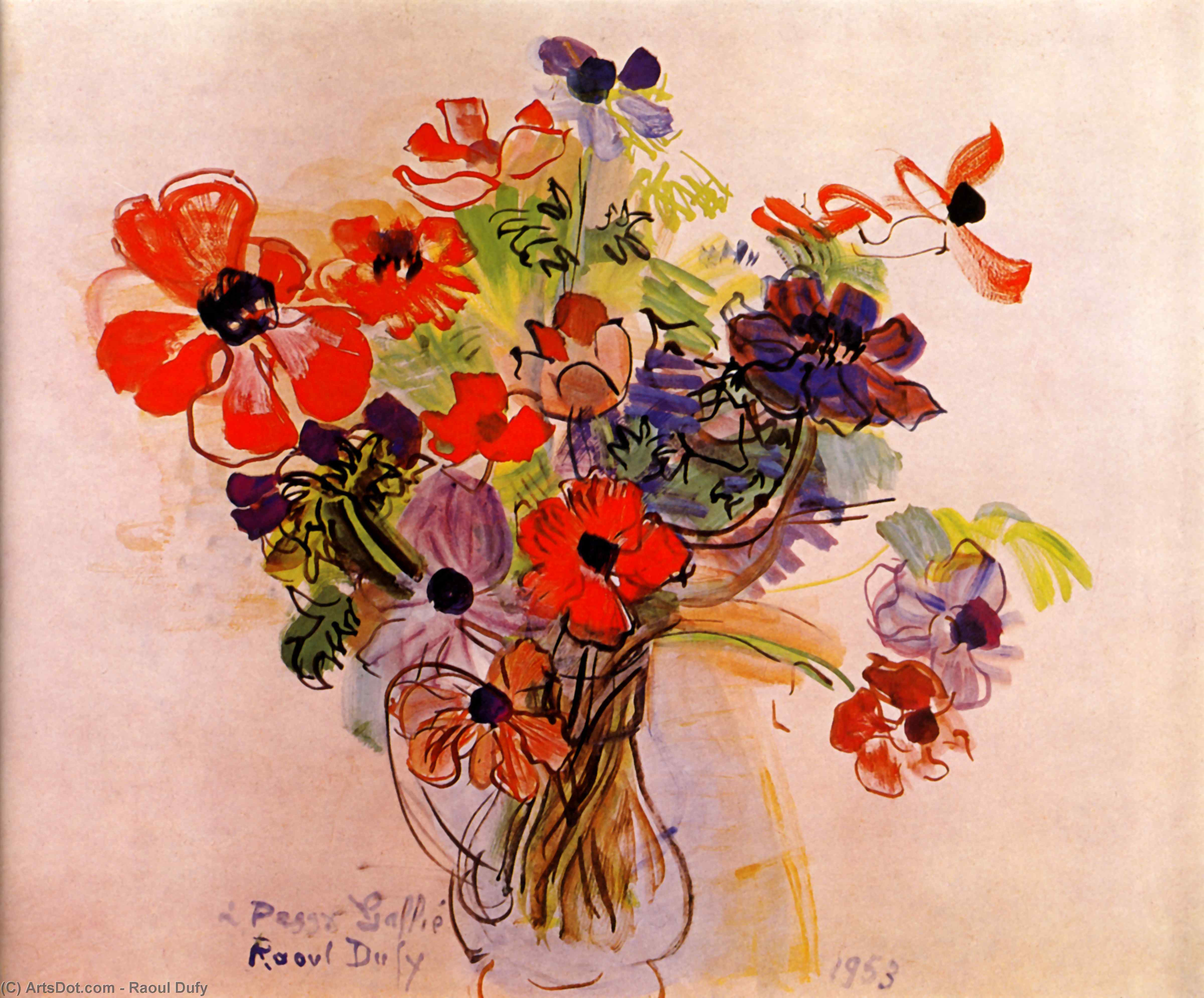 Wikioo.org - The Encyclopedia of Fine Arts - Painting, Artwork by Raoul Dufy - Anemones