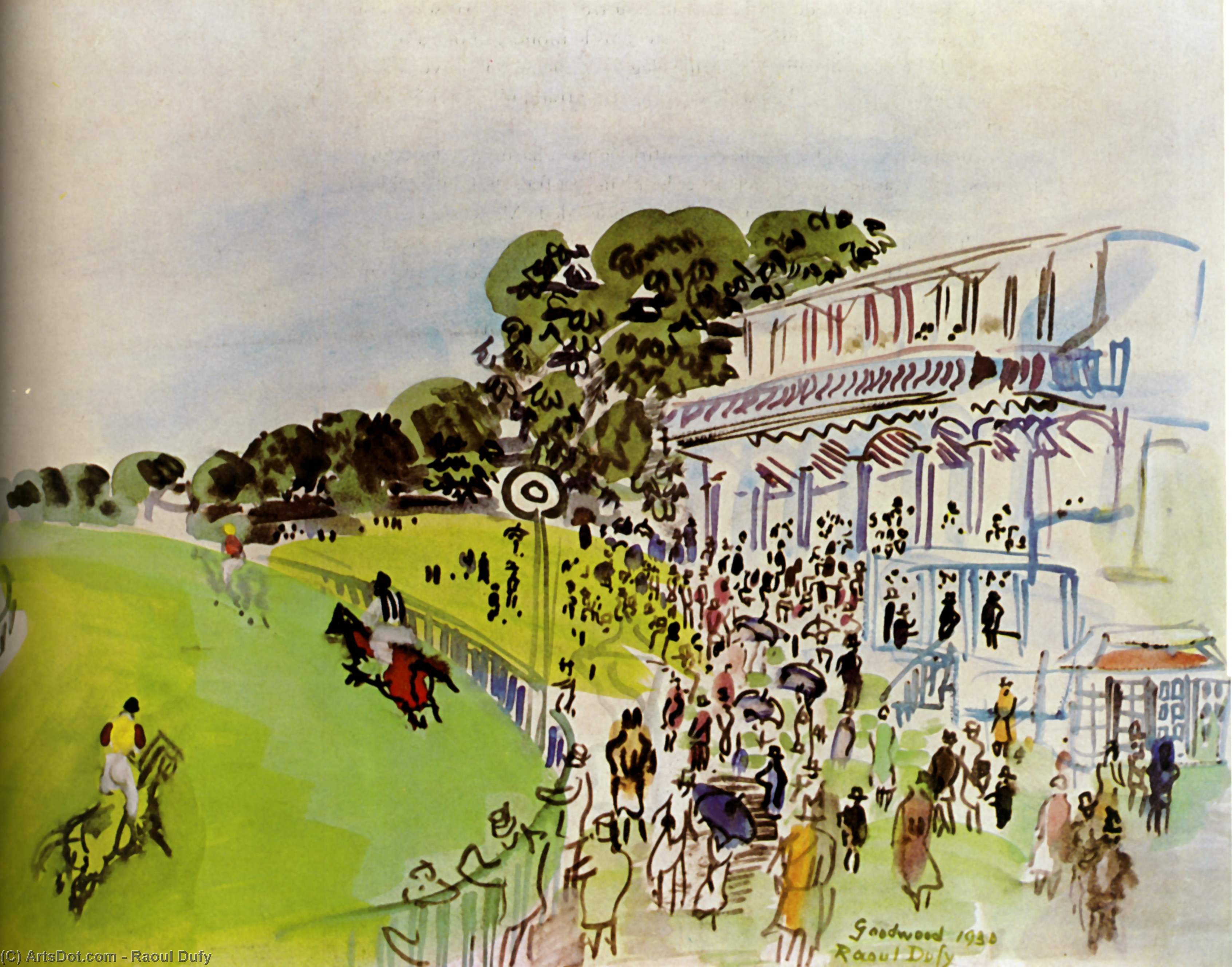 Wikioo.org - The Encyclopedia of Fine Arts - Painting, Artwork by Raoul Dufy - Races With Goodwwood