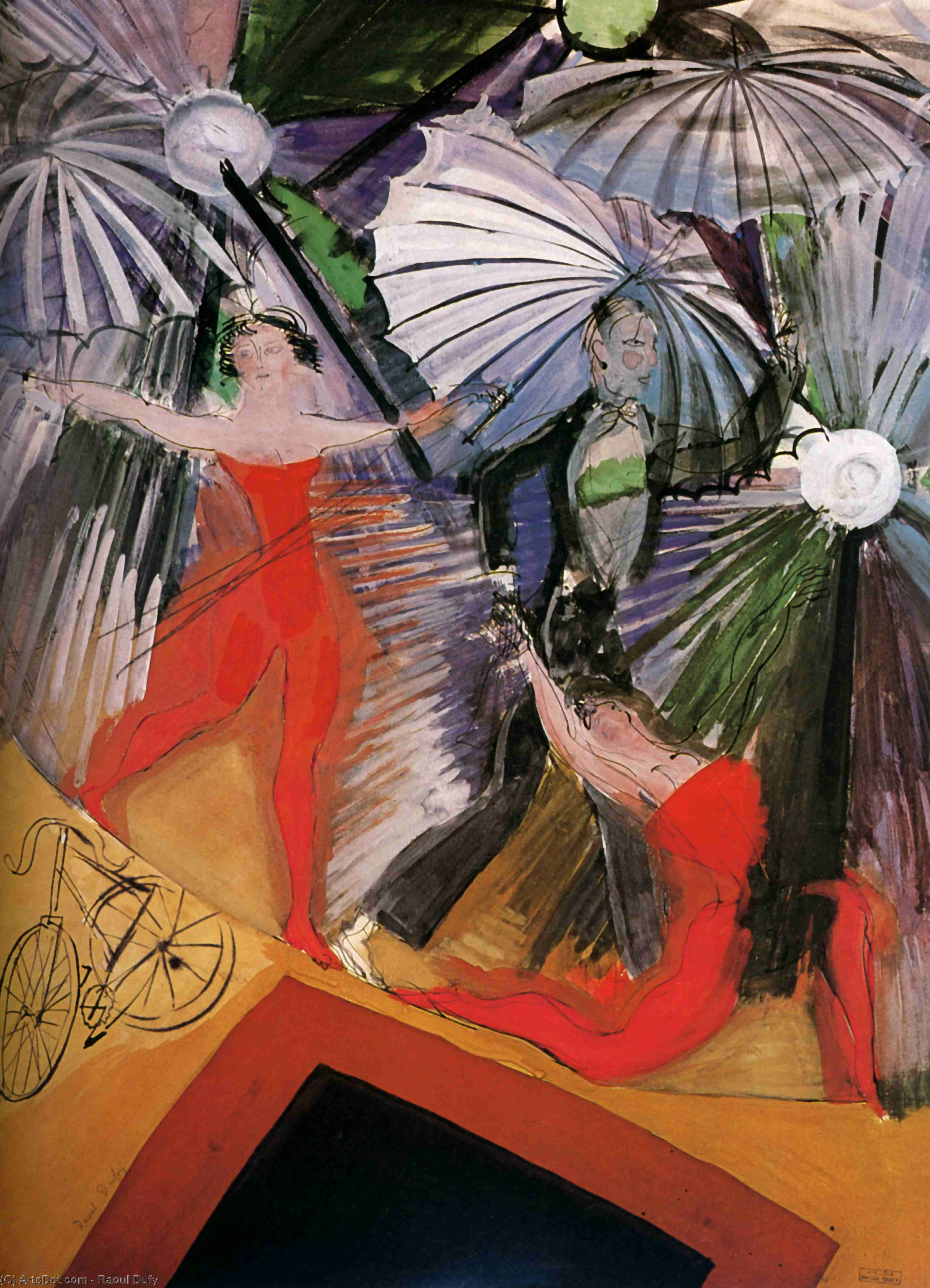 Wikioo.org - The Encyclopedia of Fine Arts - Painting, Artwork by Raoul Dufy - The trapeze artists