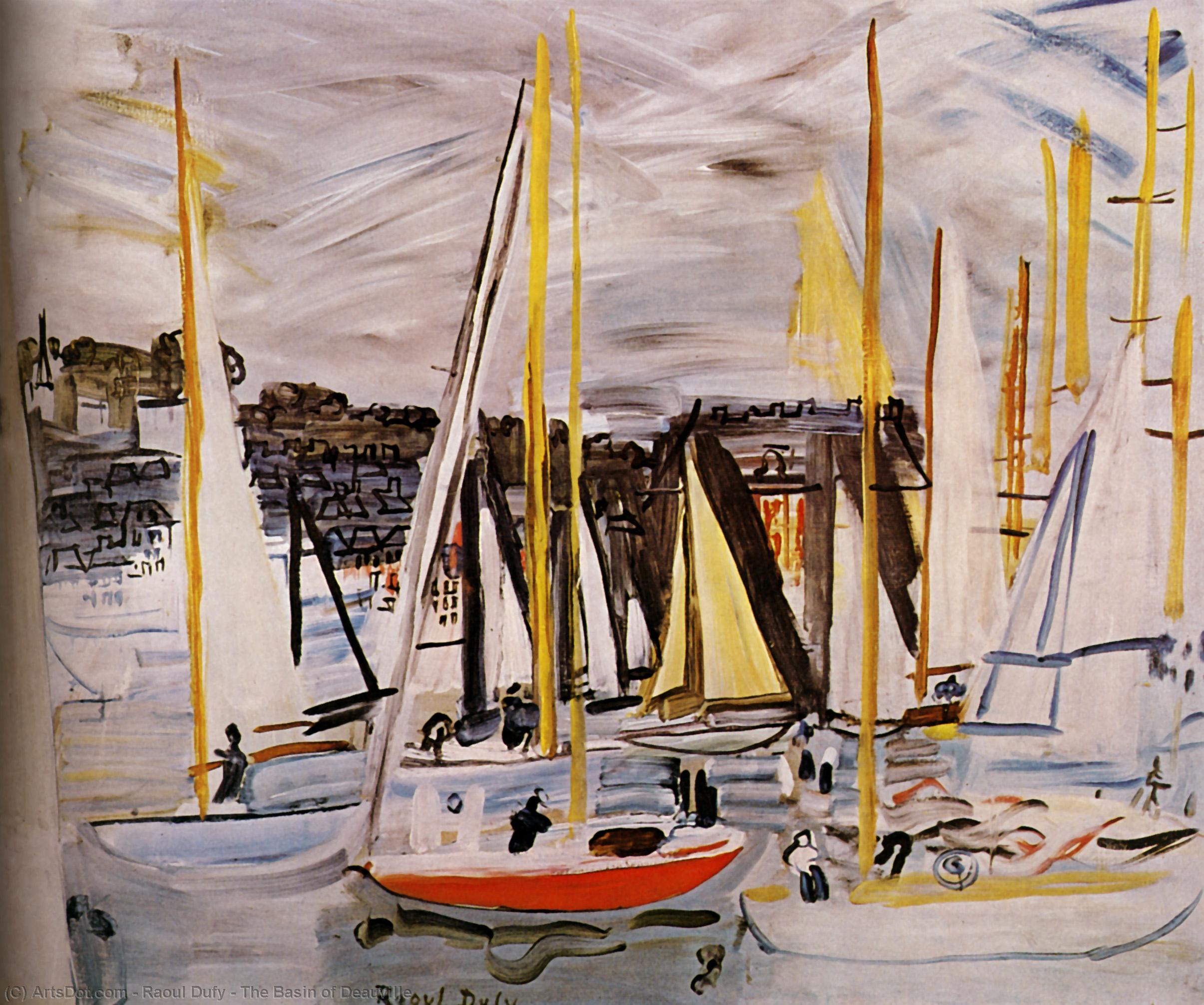 Wikoo.org - موسوعة الفنون الجميلة - اللوحة، العمل الفني Raoul Dufy - The Basin of Deauville