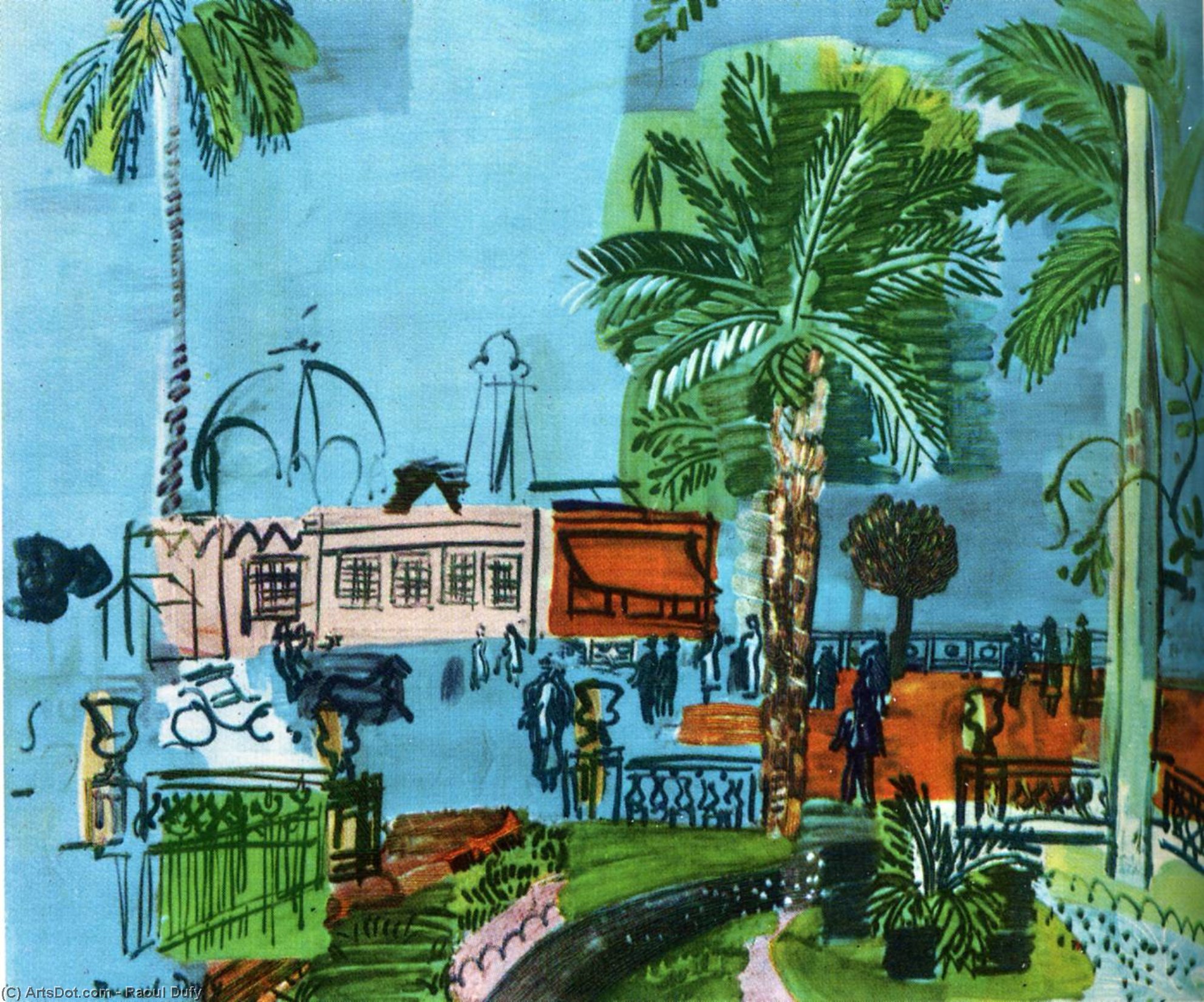 WikiOO.org - Encyclopedia of Fine Arts - Målning, konstverk Raoul Dufy - Casino of Nice