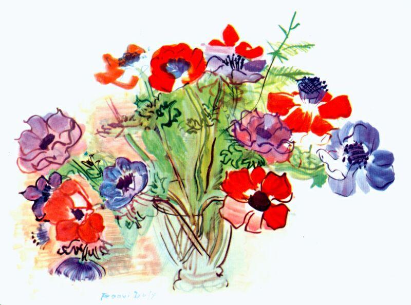Wikioo.org - The Encyclopedia of Fine Arts - Painting, Artwork by Raoul Dufy - Bouquet of flowers