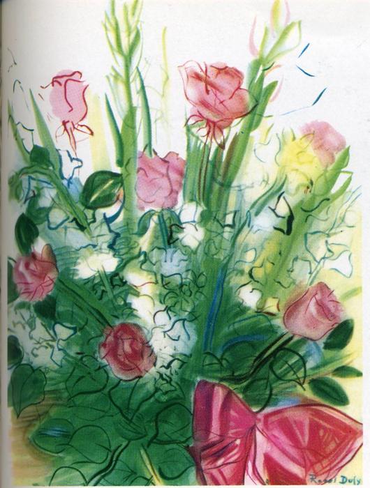 WikiOO.org - Encyclopedia of Fine Arts - Malba, Artwork Raoul Dufy - Bouquet of roses