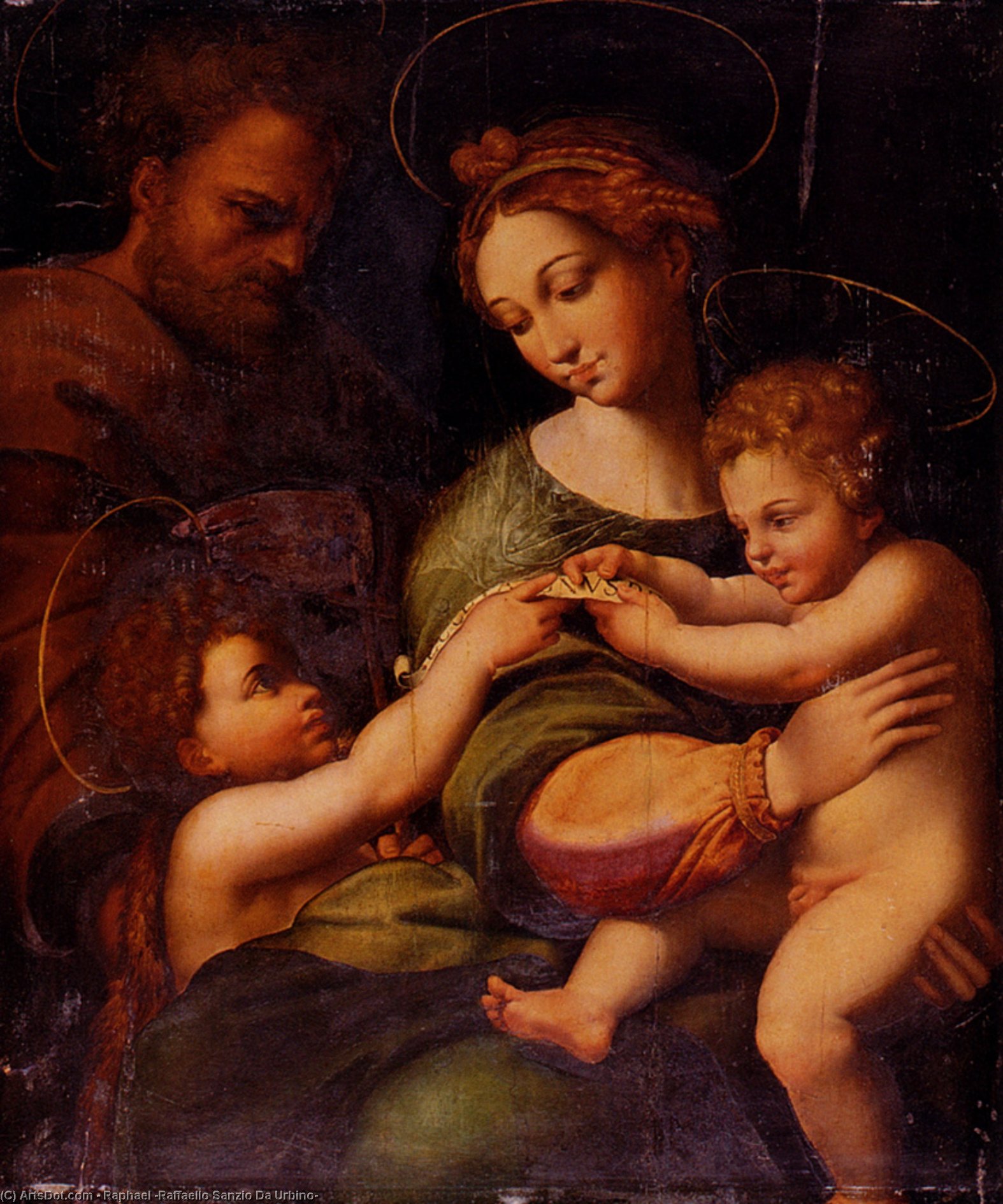 WikiOO.org - אנציקלופדיה לאמנויות יפות - ציור, יצירות אמנות Raphael (Raffaello Sanzio Da Urbino) - The Virgin of the Rose