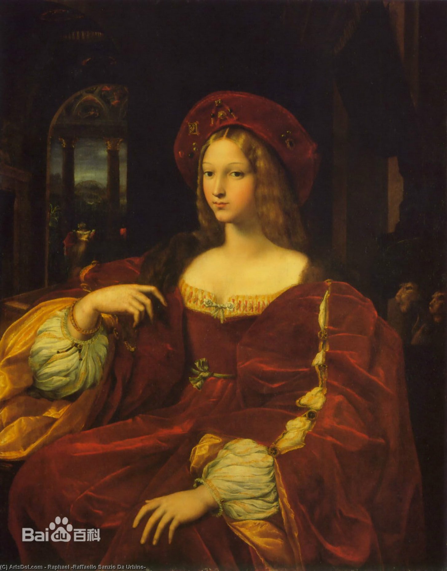 WikiOO.org - Encyclopedia of Fine Arts - Maleri, Artwork Raphael (Raffaello Sanzio Da Urbino) - Joanna of Aragon