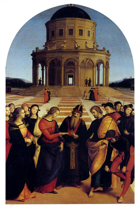 WikiOO.org - 百科事典 - 絵画、アートワーク Raphael (Raffaello Sanzio Da Urbino) - ザー の結婚 処​​女
