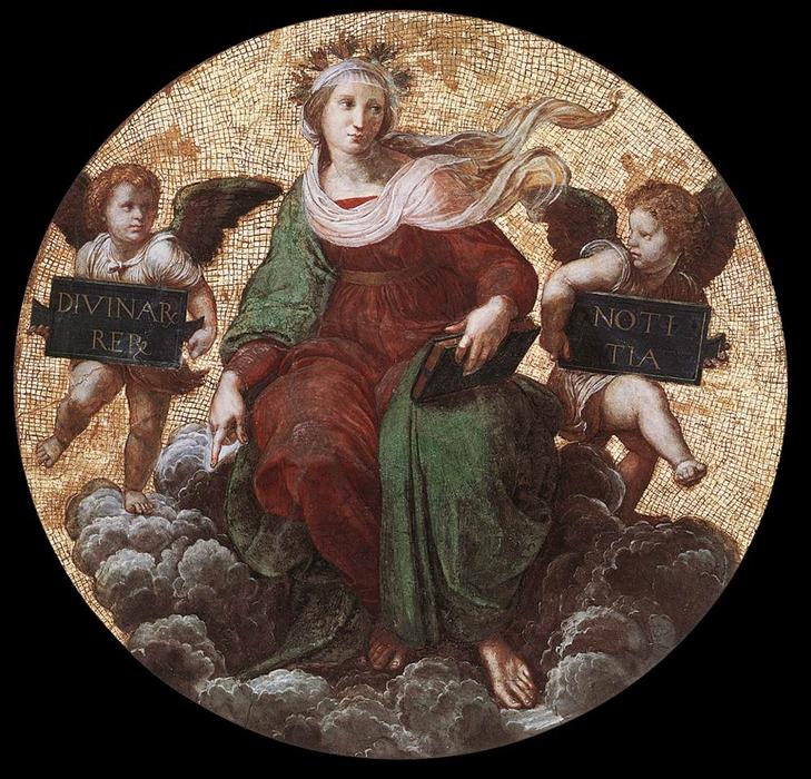 Wikoo.org - موسوعة الفنون الجميلة - اللوحة، العمل الفني Raphael (Raffaello Sanzio Da Urbino) - Theology, from the 'Stanza della Segnatura'
