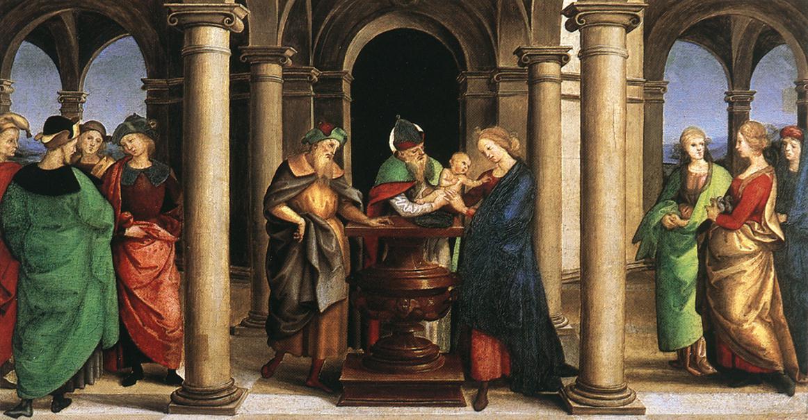 Wikioo.org – L'Enciclopedia delle Belle Arti - Pittura, Opere di Raphael (Raffaello Sanzio Da Urbino) - La Presentazione al Tempio