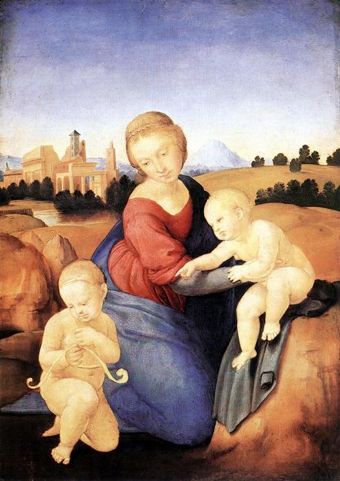 Wikioo.org - Die Enzyklopädie bildender Kunst - Malerei, Kunstwerk von Raphael (Raffaello Sanzio Da Urbino) - die esterhazy madonna