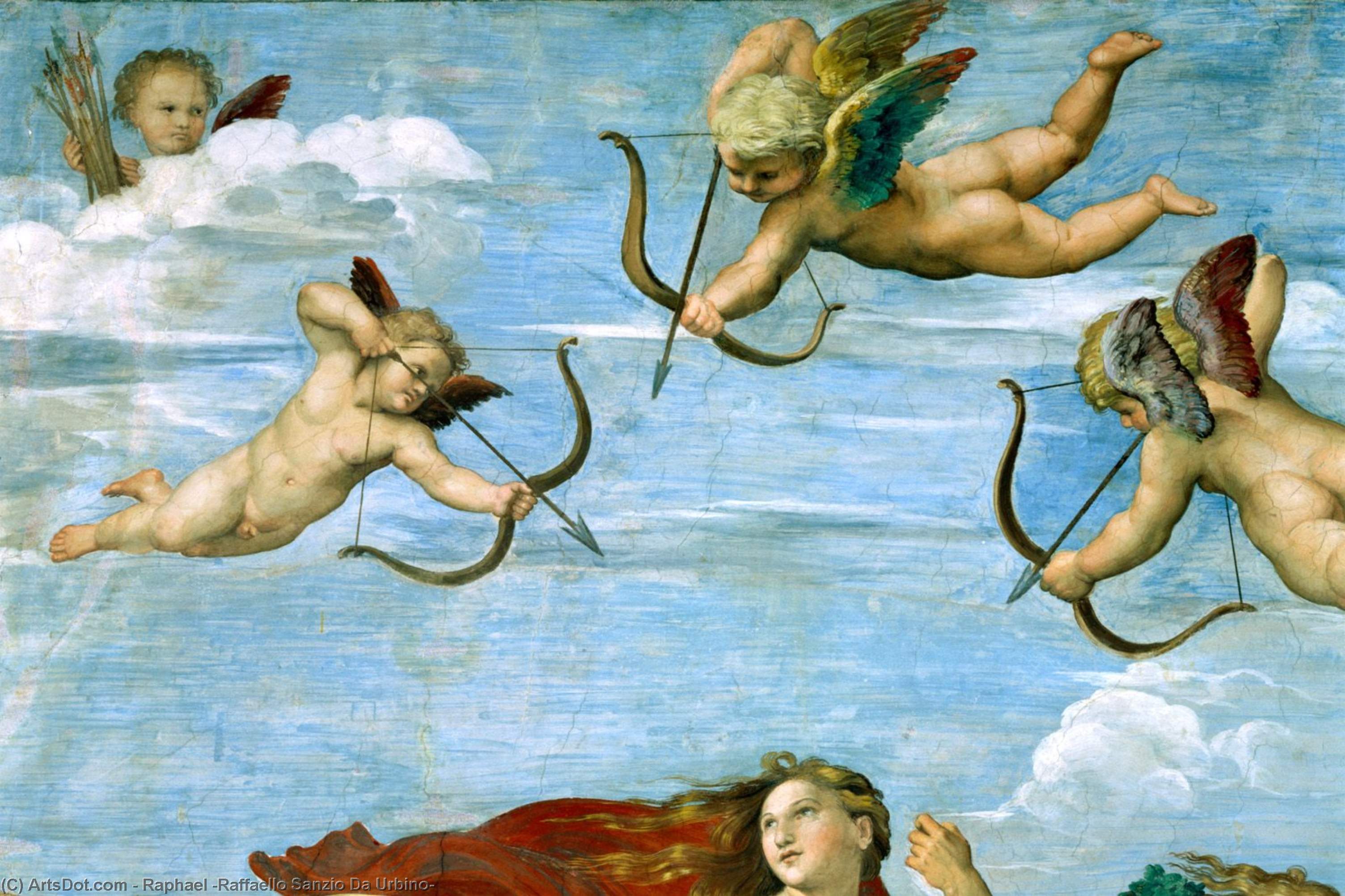 Wikioo.org – L'Enciclopedia delle Belle Arti - Pittura, Opere di Raphael (Raffaello Sanzio Da Urbino) - il trionfo di galatea particolare