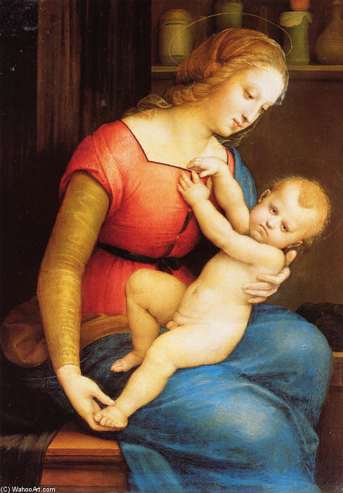 WikiOO.org - Güzel Sanatlar Ansiklopedisi - Resim, Resimler Raphael (Raffaello Sanzio Da Urbino) - The Virgin of the House of Orleans