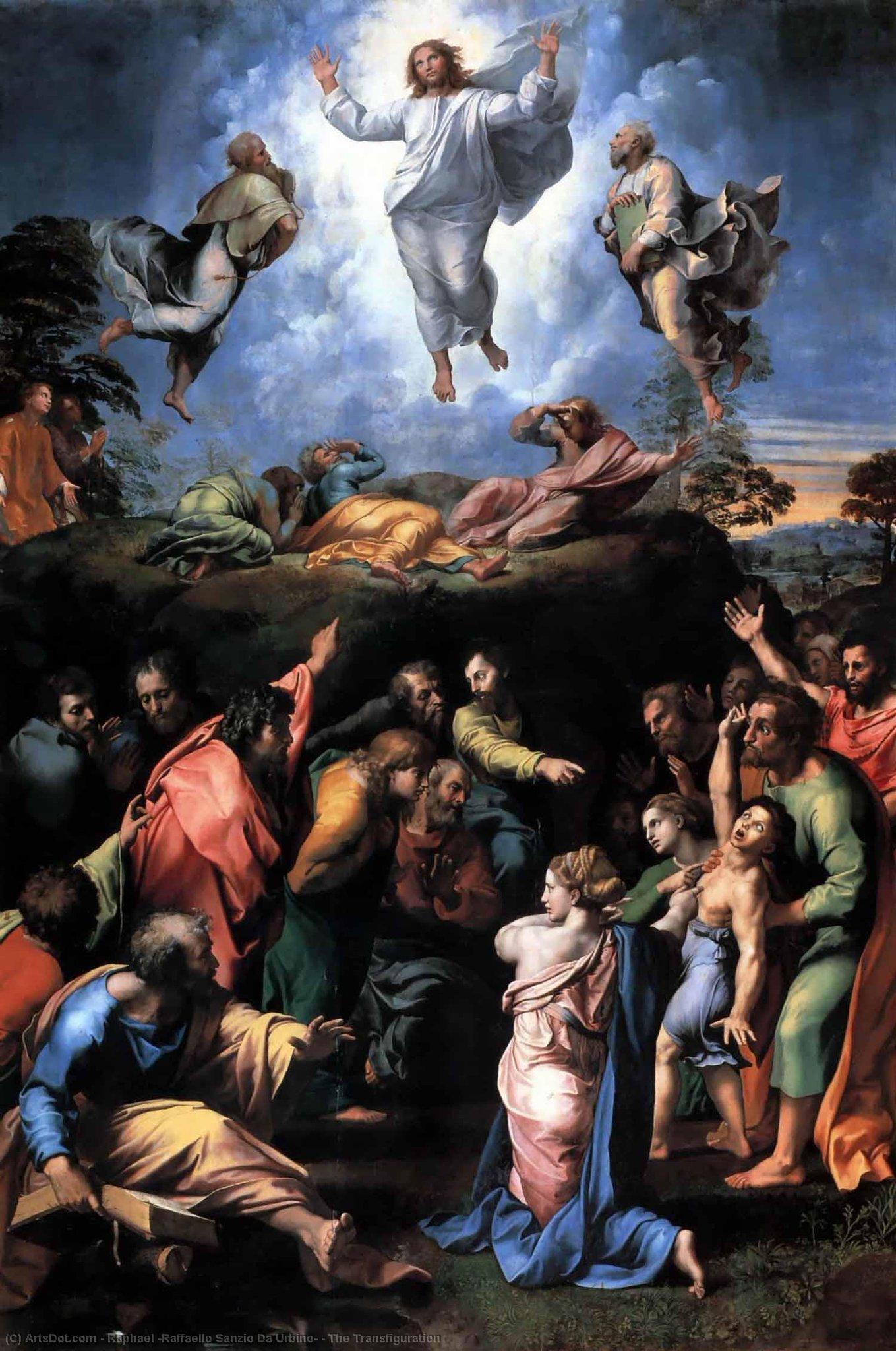 Wikioo.org - สารานุกรมวิจิตรศิลป์ - จิตรกรรม Raphael (Raffaello Sanzio Da Urbino) - The Transfiguration
