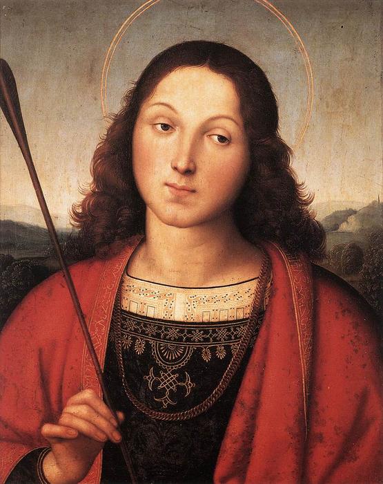 Wikioo.org - สารานุกรมวิจิตรศิลป์ - จิตรกรรม Raphael (Raffaello Sanzio Da Urbino) - St. Sebastian
