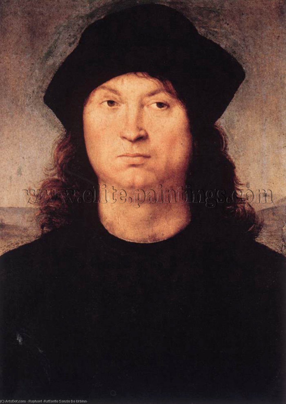 WikiOO.org - Encyclopedia of Fine Arts - Målning, konstverk Raphael (Raffaello Sanzio Da Urbino) - Portrait of a Man