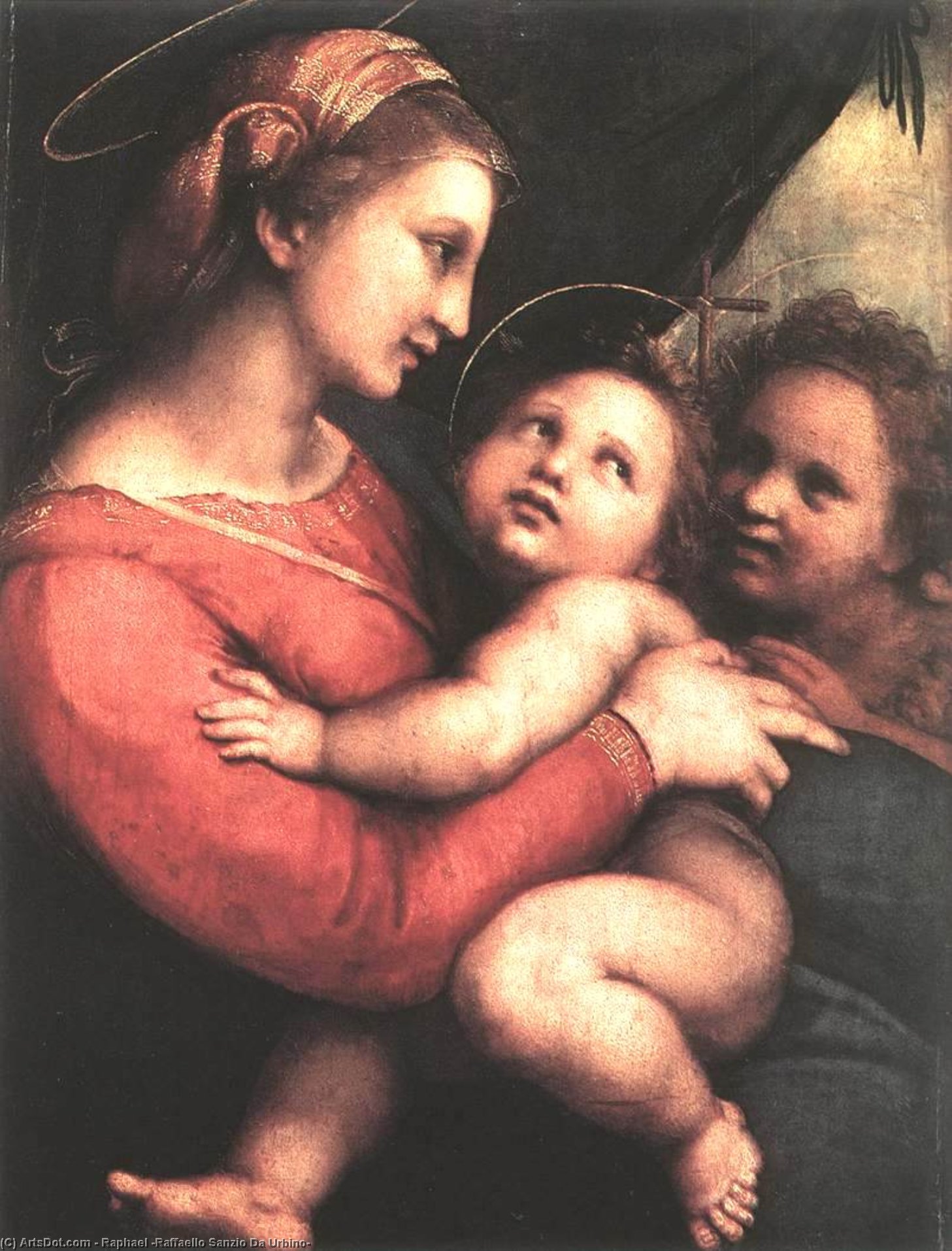 Wikioo.org - The Encyclopedia of Fine Arts - Painting, Artwork by Raphael (Raffaello Sanzio Da Urbino) - Madonna della Tenda