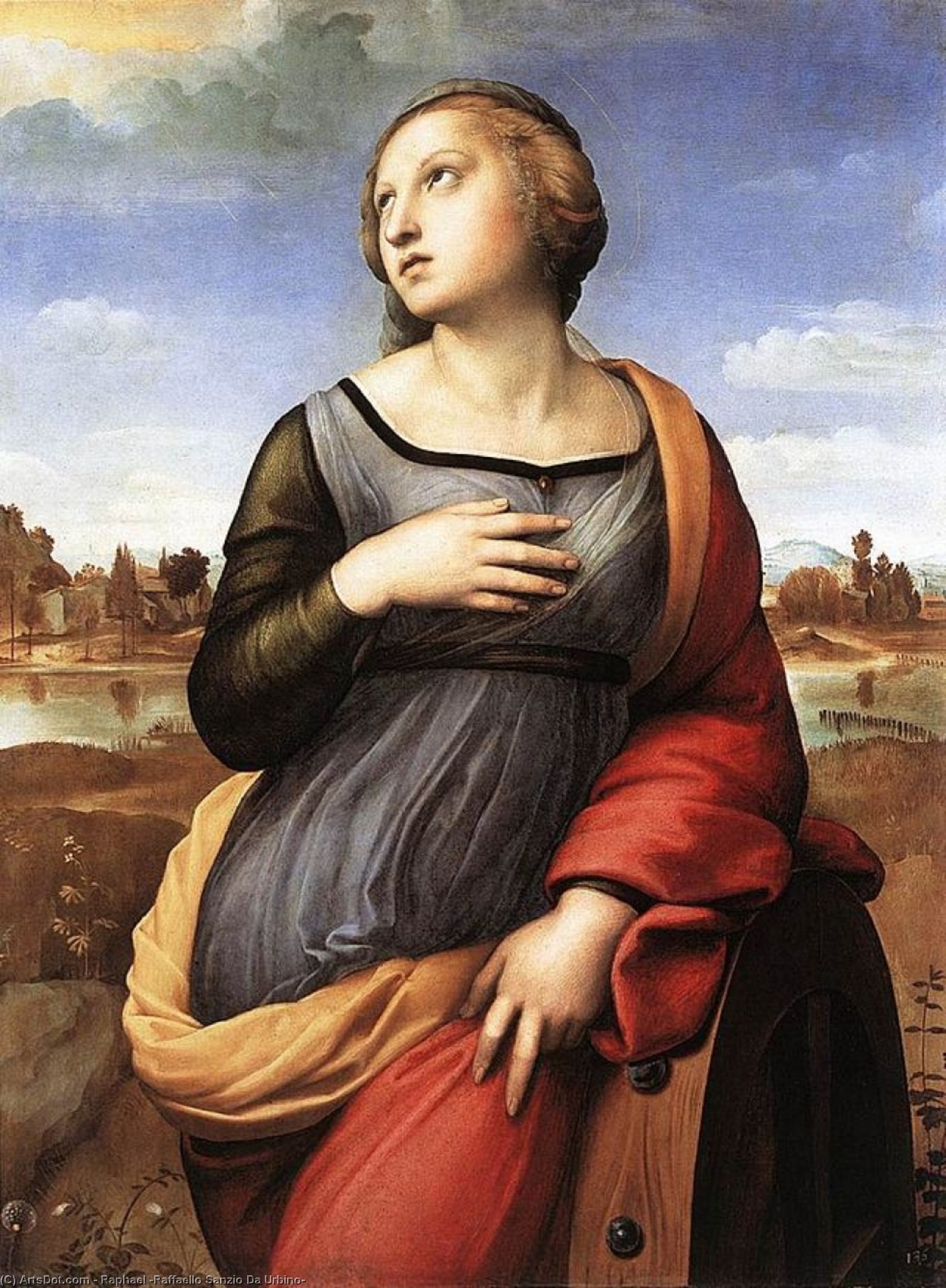 Wikioo.org - สารานุกรมวิจิตรศิลป์ - จิตรกรรม Raphael (Raffaello Sanzio Da Urbino) - St. Catherine of Alexandria