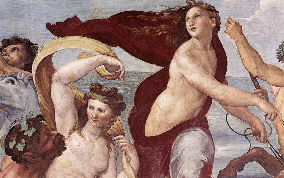 Wikioo.org - Die Enzyklopädie bildender Kunst - Malerei, Kunstwerk von Raphael (Raffaello Sanzio Da Urbino) - der triumph von galatea Ausschnitt