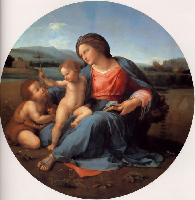 WikiOO.org - Enciclopédia das Belas Artes - Pintura, Arte por Raphael (Raffaello Sanzio Da Urbino) - The Alba Madonna