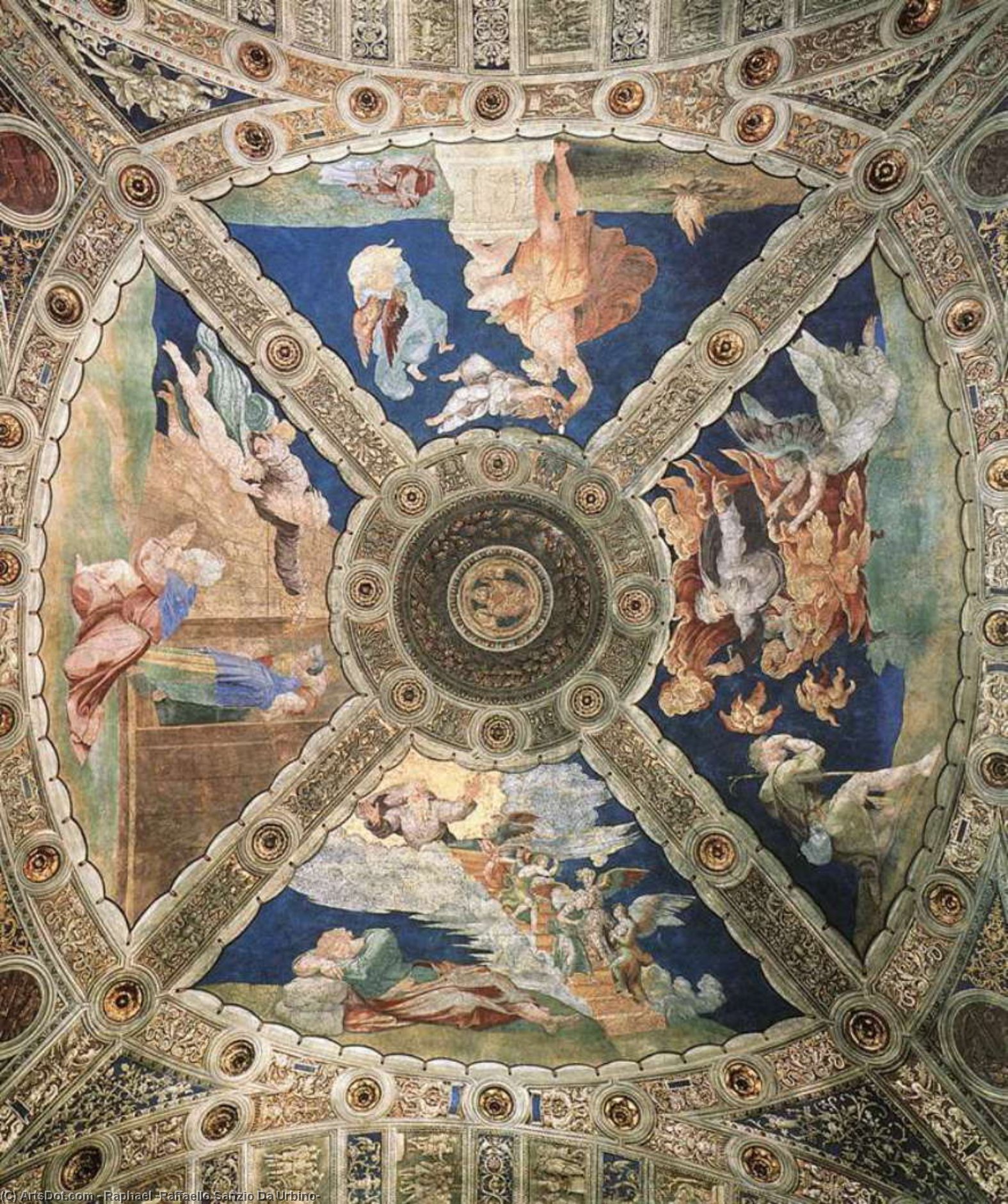 WikiOO.org - Enciklopedija likovnih umjetnosti - Slikarstvo, umjetnička djela Raphael (Raffaello Sanzio Da Urbino) - Ceiling